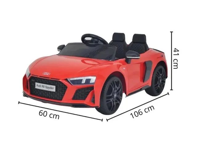 Mini Carro Elétrico Infantil Criança 12V Audi R8 Spyder Controle Remoto Motorizado - Foto 6