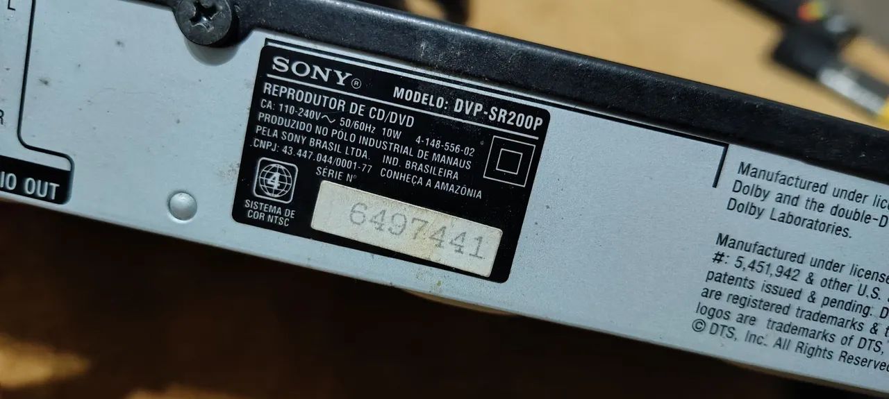 DVD Player Sony funcionando 110v a 220v - Foto 5