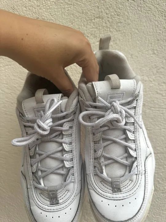 Tenis Fila Disruptor all white original - Foto 2