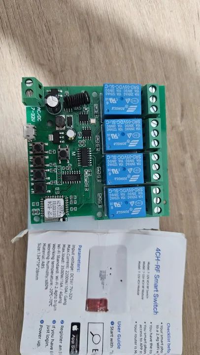 interruptor inteligente 4 canais 5-32v wifi ewelink sonoff suporta controle remoto 433 - Foto 3