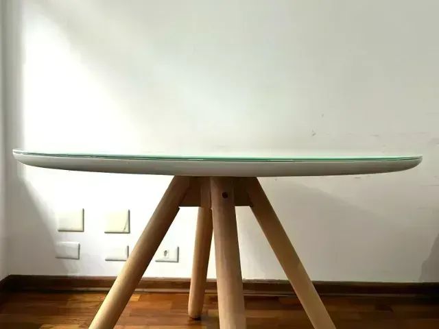 Mesa de Jantar Redonda Delfos Natural Washed - Westwing - Foto 5