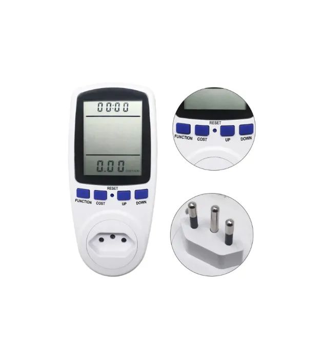 MEDIDOR DE CONSUMO TOMADA BIVOLT WATTIMETRO DIGITAL PLUG BR