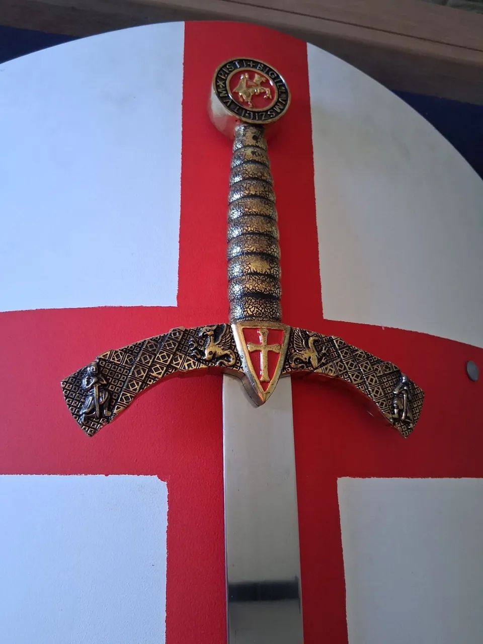 Espada Templário + Escudo + Coifa - Foto 2