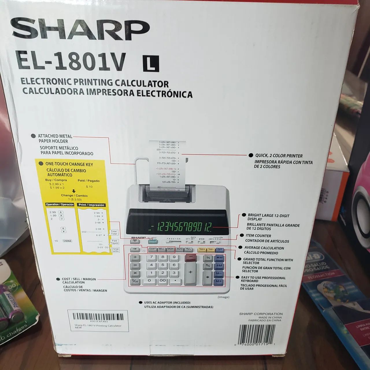 Calculadora Eletrônica com Impressão SHARP EL-1801V - Foto 2