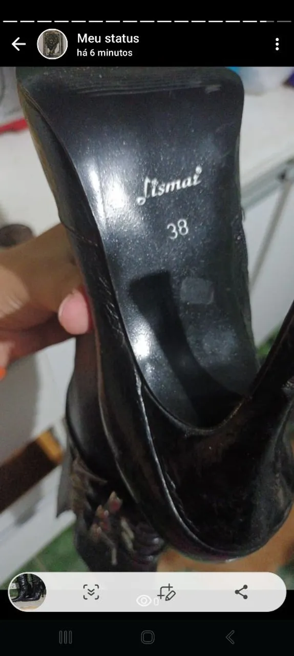 Salto alto preto Ismat tamanho 38