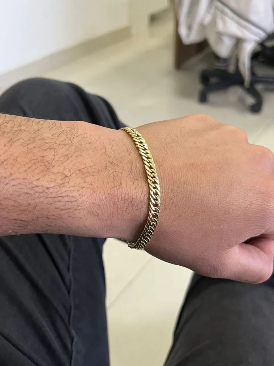 Pulseira Nova Ouro 18k Fecho gaveta - Foto 3
