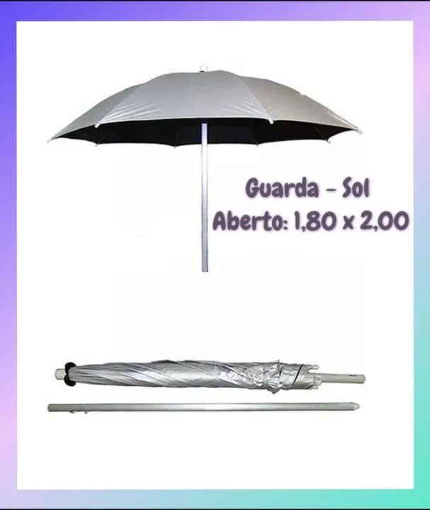 Vendo Cadeira e Guarda -Sol Novos - Foto 2