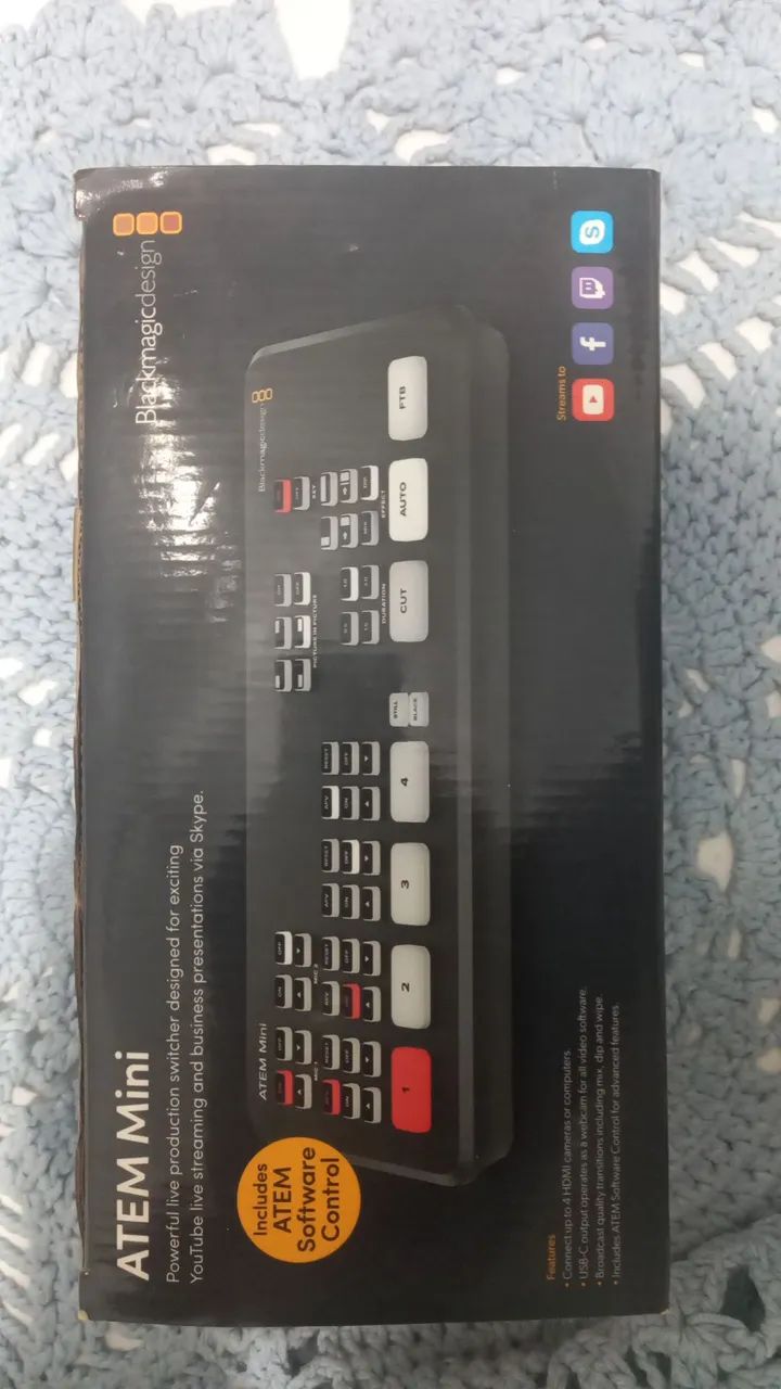 ATEM Mini BLACK MAGIC...Mixer de Vídeo ao Vivo .NOVO SEM USO .. - Foto 3