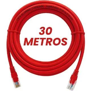 Cabo de Rede CAT6 c/ Conector Blindado Alta Velocidade 30m