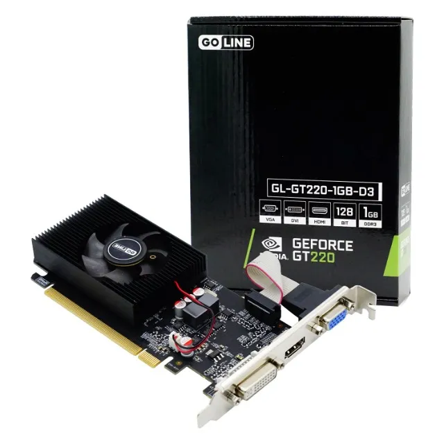 Placa de Vídeo Goline 1GB GeForce GT220 DDR3 - GL-GT220