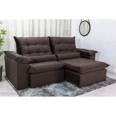 Sofá Retrátil Reclinável Emanuelly 2.00m confortável!! L33m - Foto 3