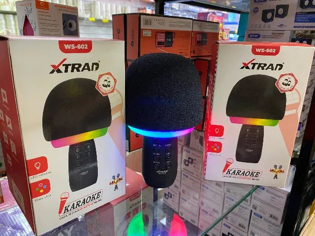 Microfone com Caixa de Som imbutida para Karaokê Bluetooth LED Xtrad Ws-602 - Foto 6