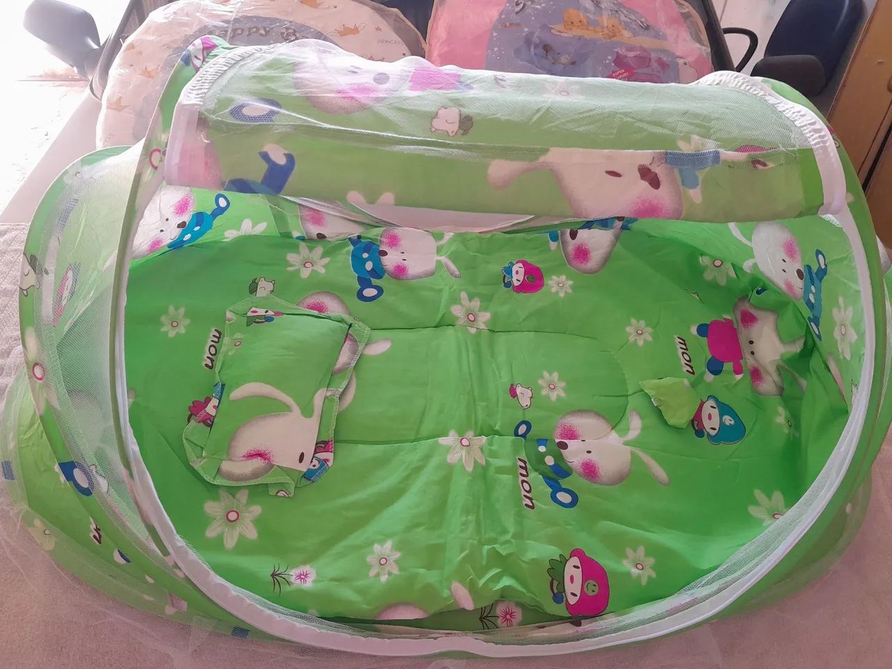 BERÇO PORTÁTIL ACOLCHOADO 120 REAIS AVISTA  - Foto 2