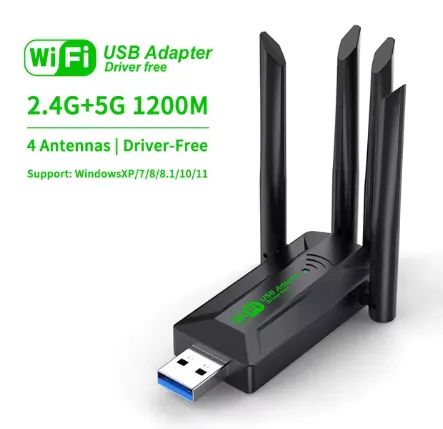 Adaptador Wi-fi 4 antenas Dual Band 