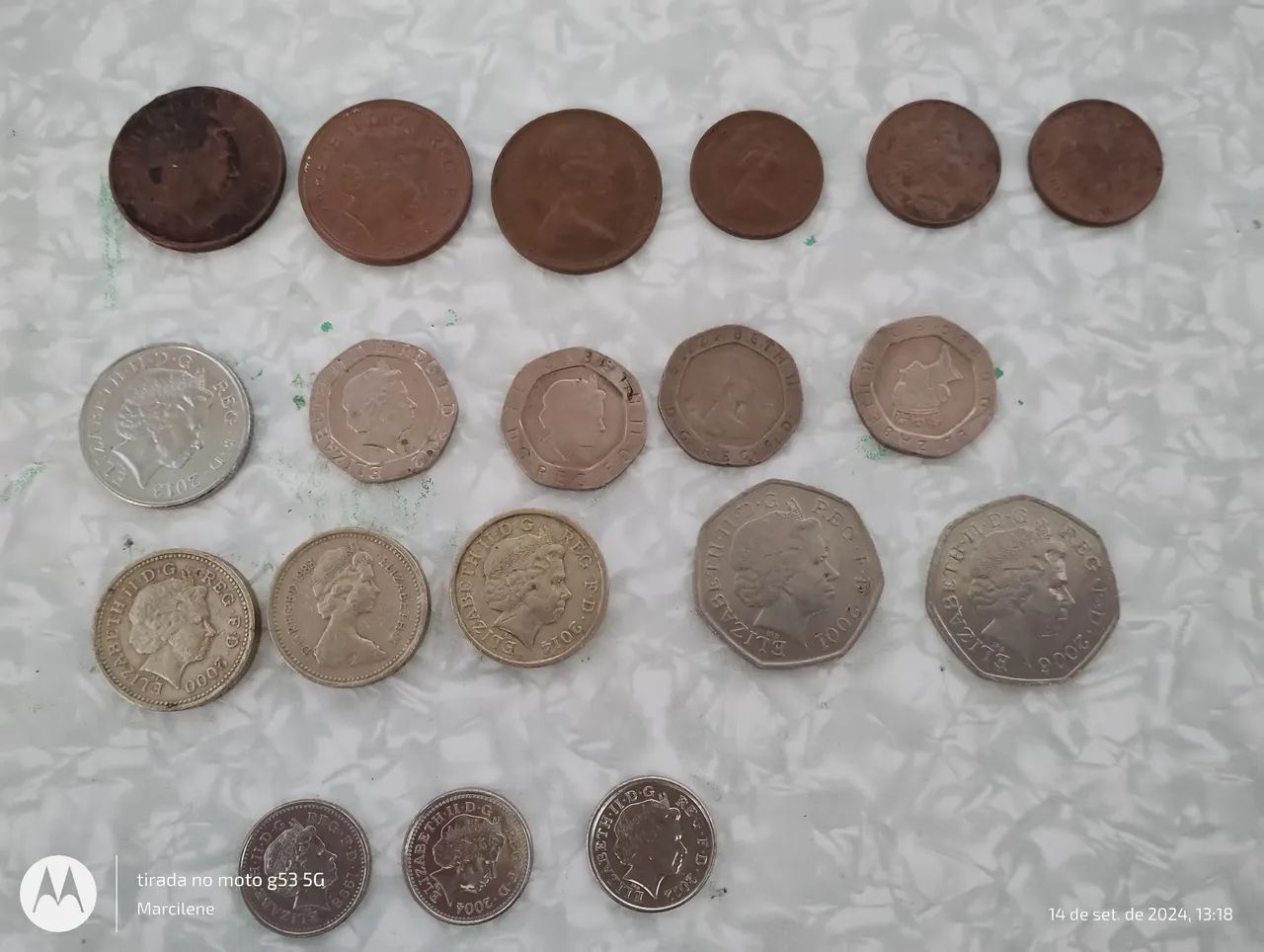 Moedas antigas inglesas