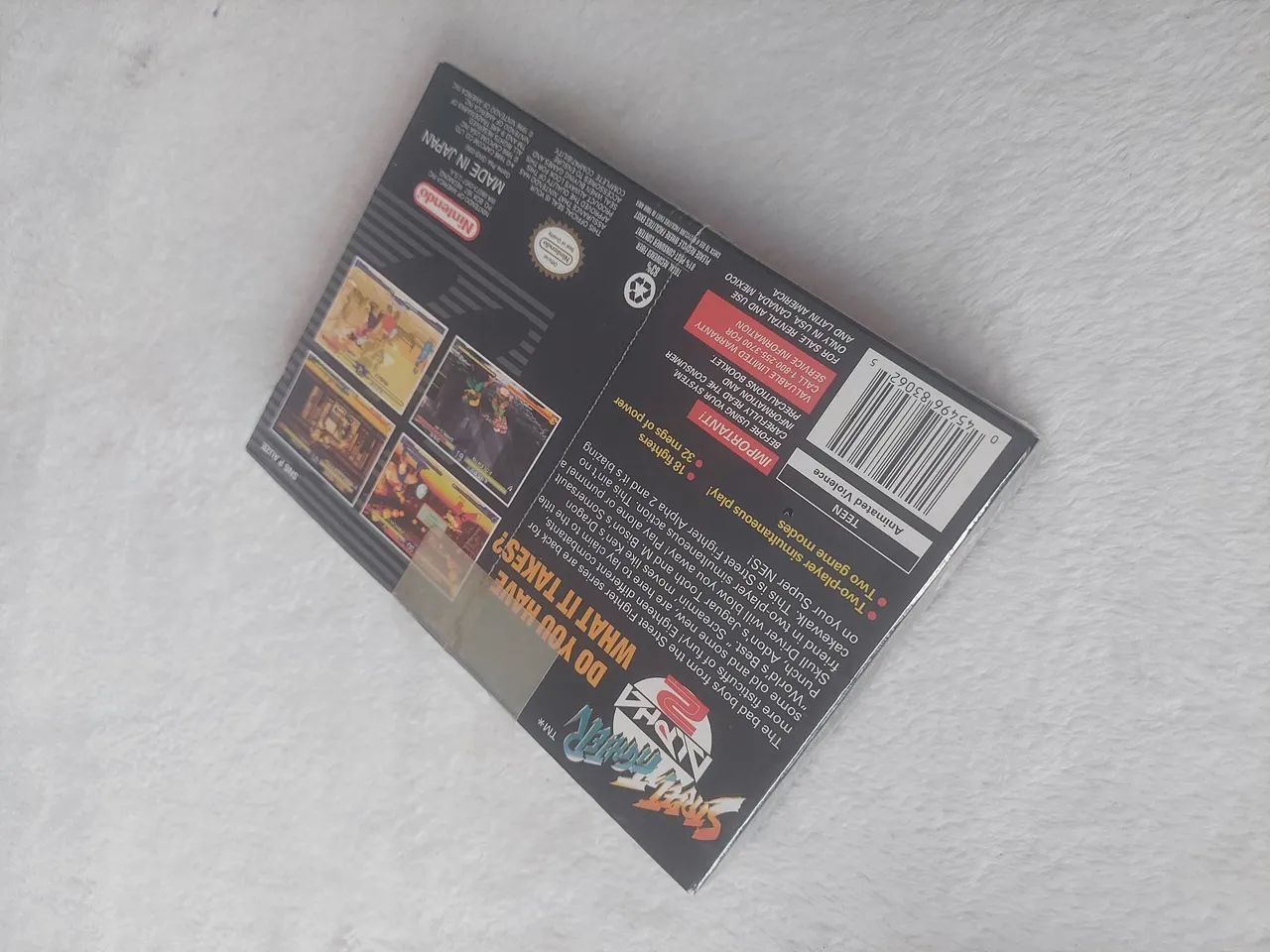 Fita Super Nintendo Street Fighter alpha 2 snes Lacrada - Jogos de