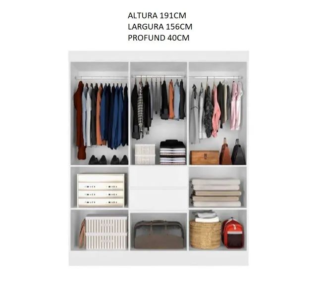 Guarda Roupa 7 Portas 2 Gavetas Novo Fazemos Entrega - Foto 2