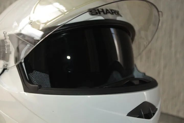 CAPACETE SHARK ARTICULADO BRANCO LINHA OPENLINE TAMANHO 58 - Foto 2