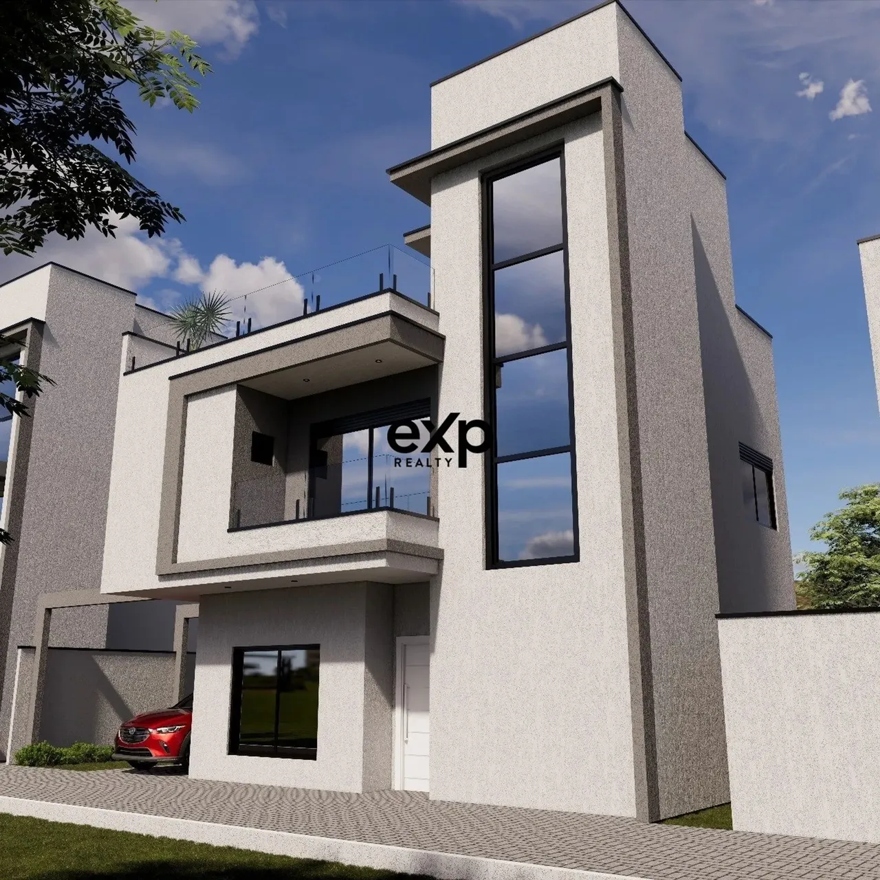 Sobrado em construção no bairro Hauer