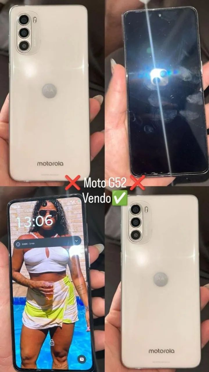 Vendo moto g52 com nota fiscal.