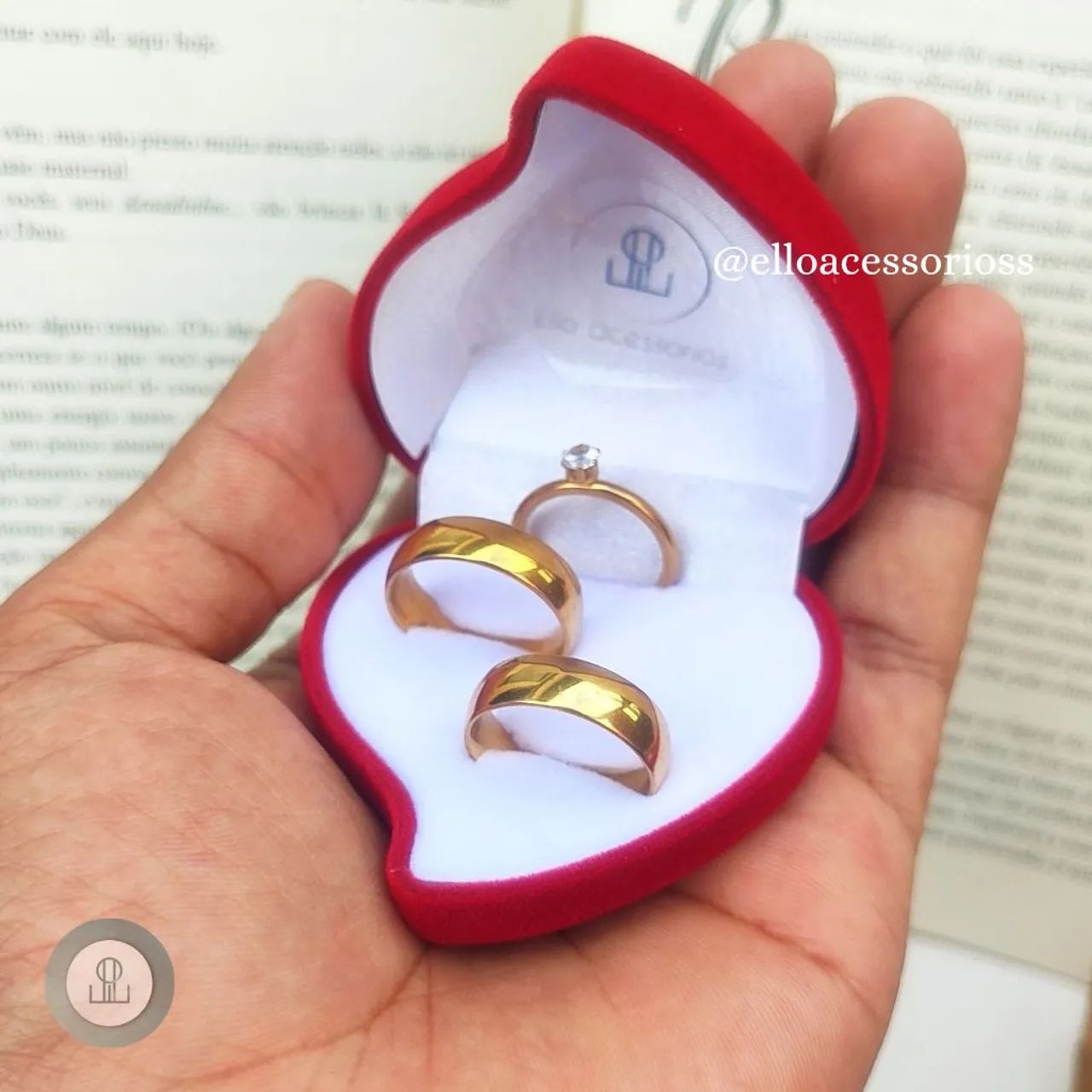 Par de alianças Banhadas a ouro 18k 