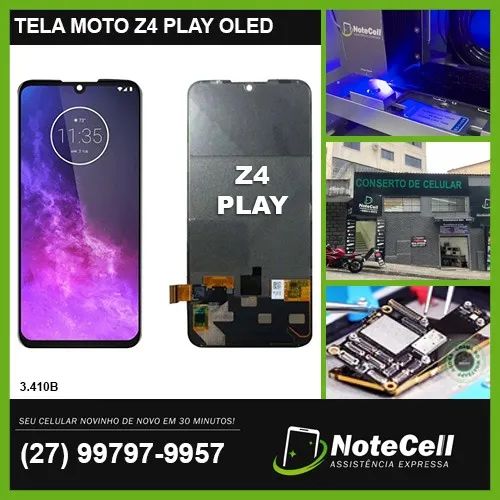 Tela Display Para Moto Z4 Play Original Amoled 3.410B - Instalação Expressa