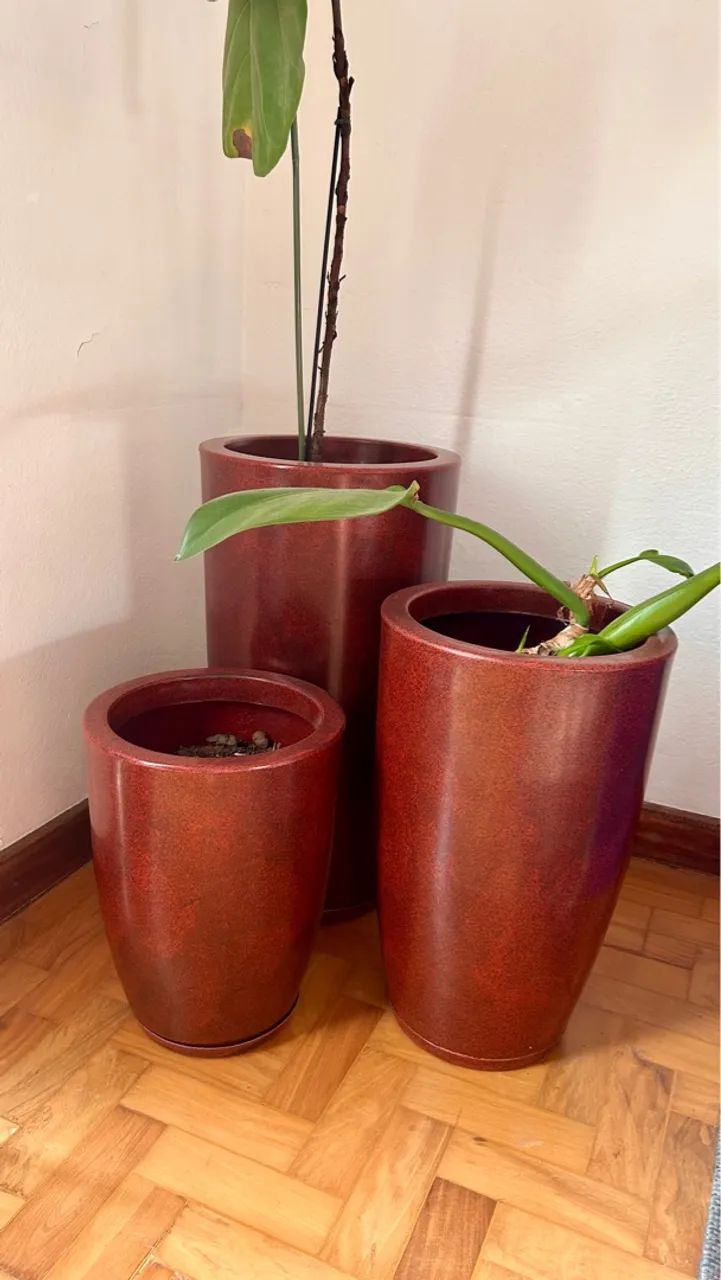 kit três vasos - estilo vietnamita - Foto 2