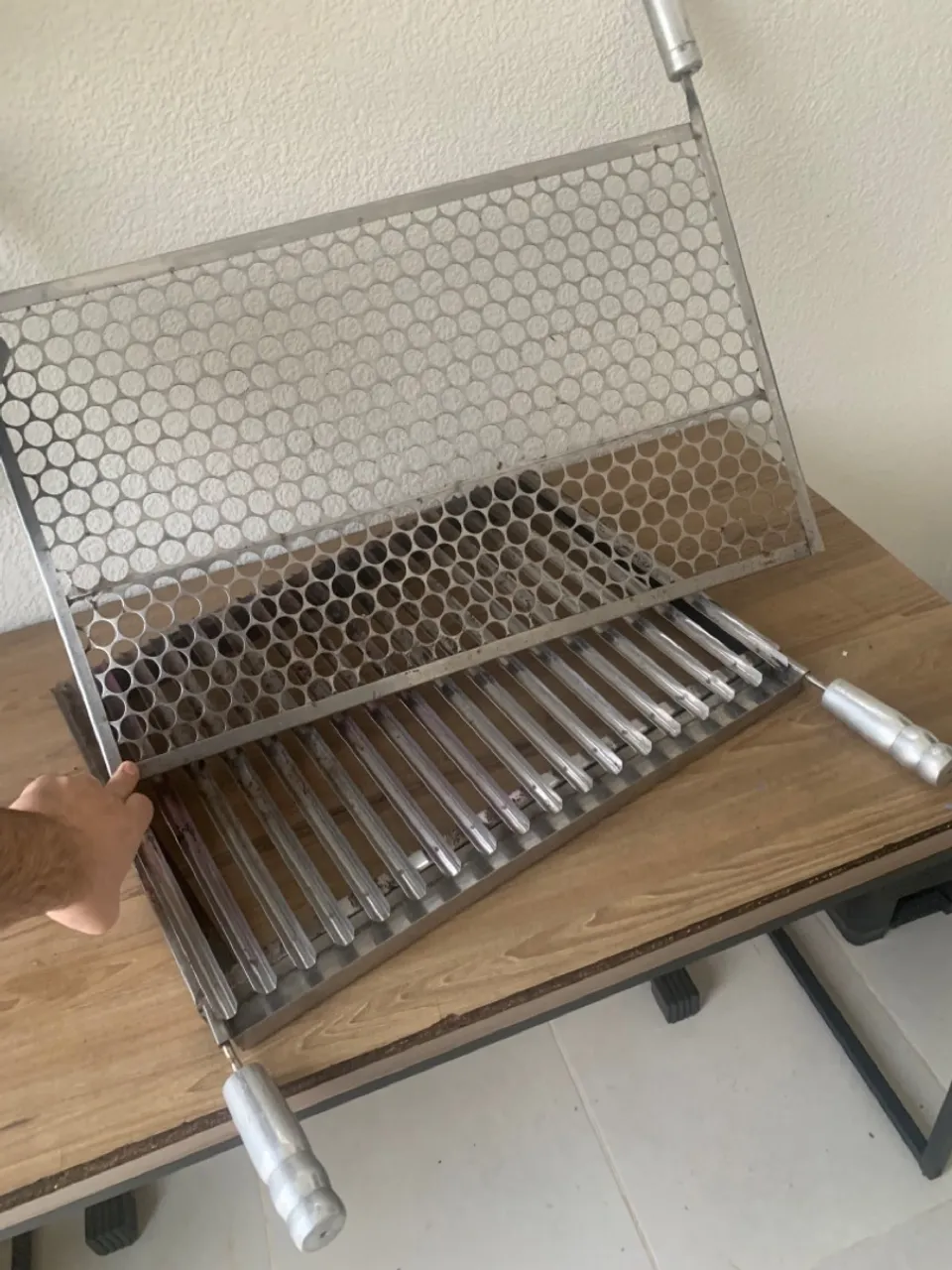 Grelha para churrasco em aço inox
