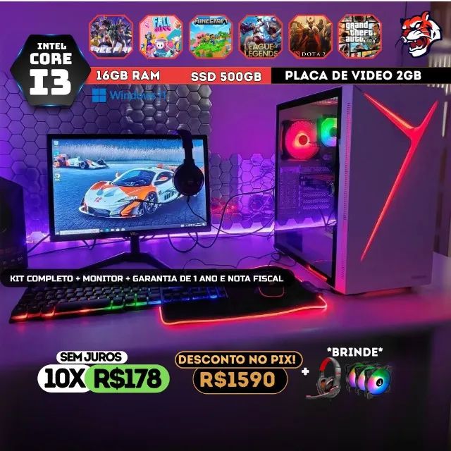 CPU GAMER COMPLETA INTEL CORE I3 