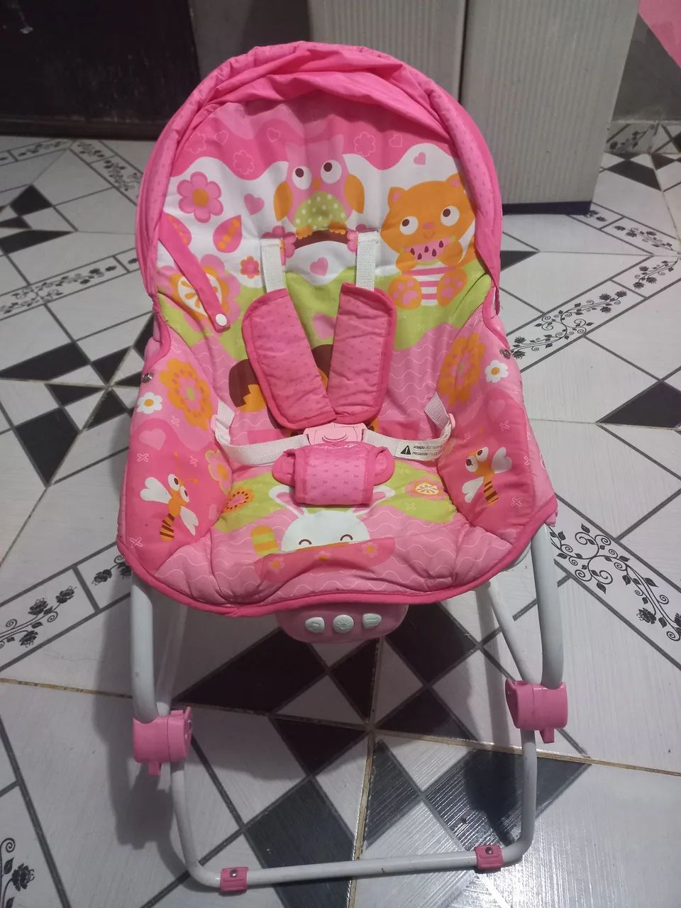 Cadeirinha de Balanço para Bebê - Rosa - Foto 2