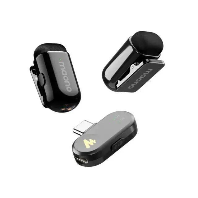 Kit Case com 2 Microfone Profissional de Lapela Sem Fio Maono Wave T1 Mini WM622  - WZetta - Foto 3