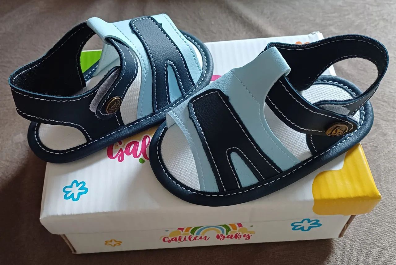 Sandálias Bebê Azul - Tamanho 17
