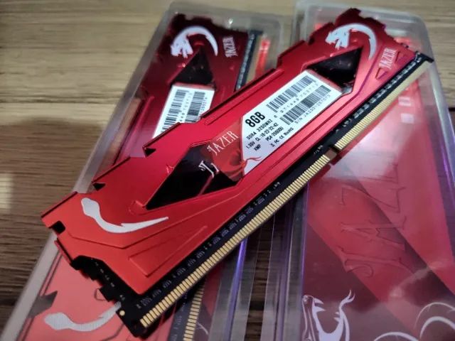 Memória DDR4 Pc 16gb Jazer Viper Red (8gb x2) 3200 Mhz CL18 NOVAS - Aceito Cartão / Pix - Foto 2