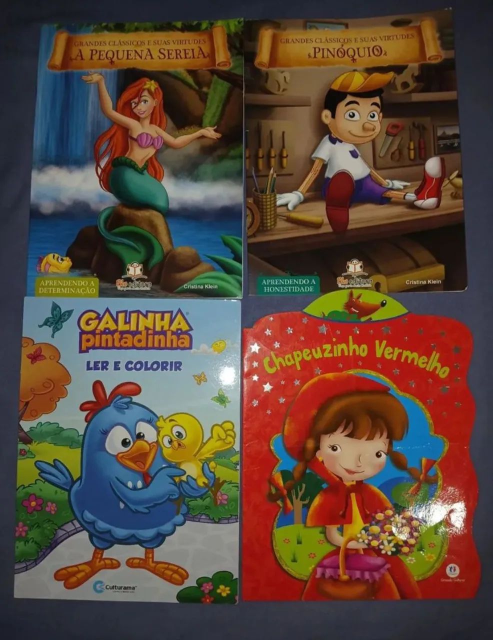 Lote de 4 livros infantis 