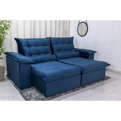 Sofá Retrátil Reclinável Emanuelly 2.00m confortável!! L33m - Foto 4