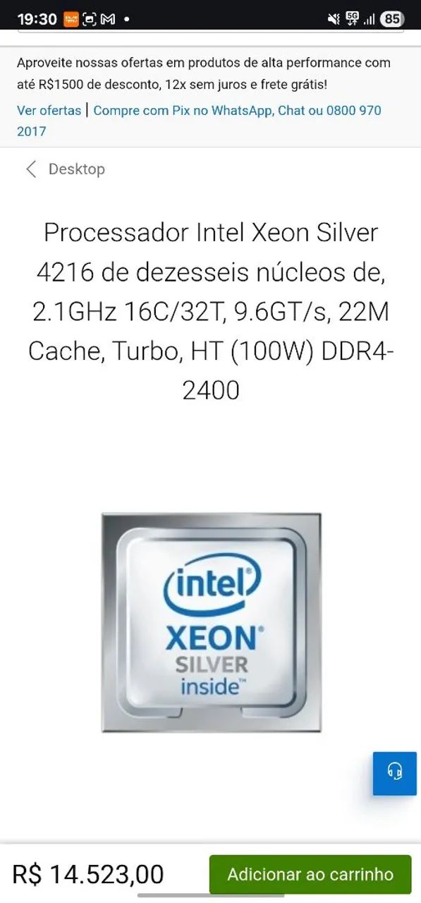 Processador xeon467380579766773761
