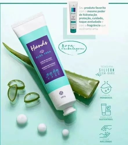 Luva De Silicone Aloe Vera Hands Hinode - Foto 2