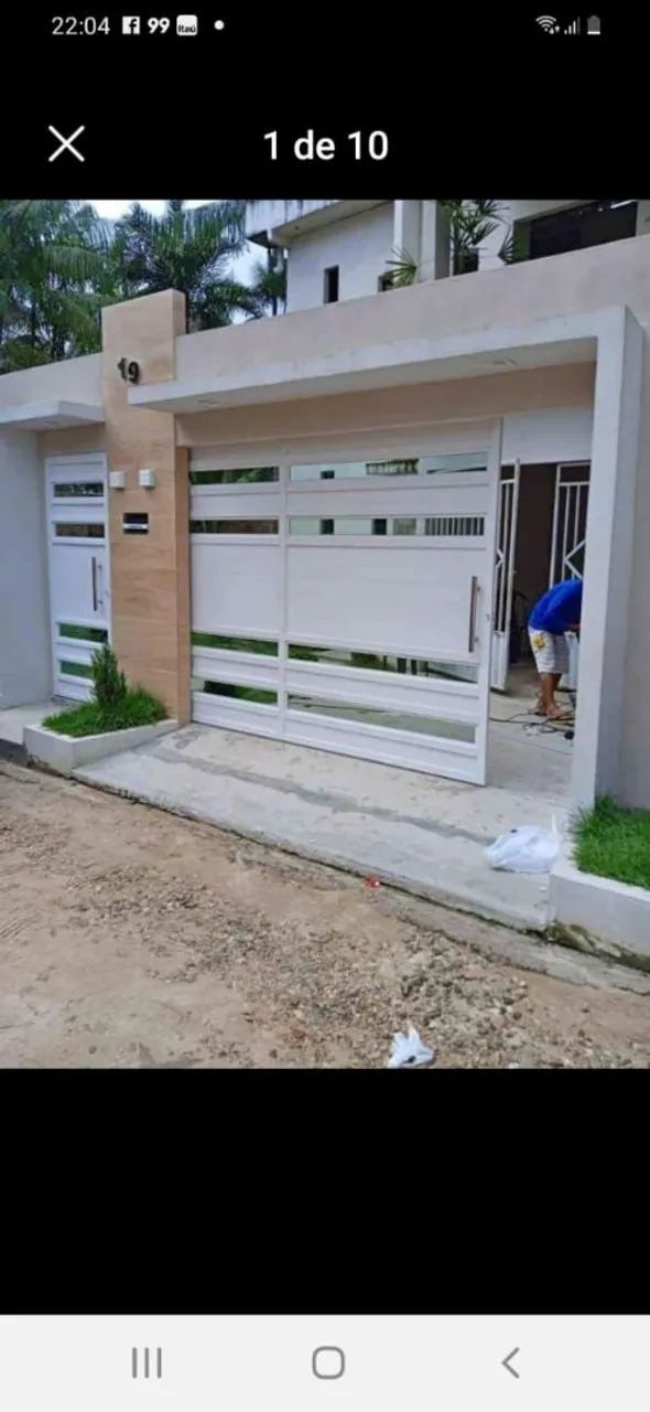 PORTÕES EM ALUMÍNIO PORTAS E JANELAS EM ALUMÍNIO BRANCO FOSCO PRETO.