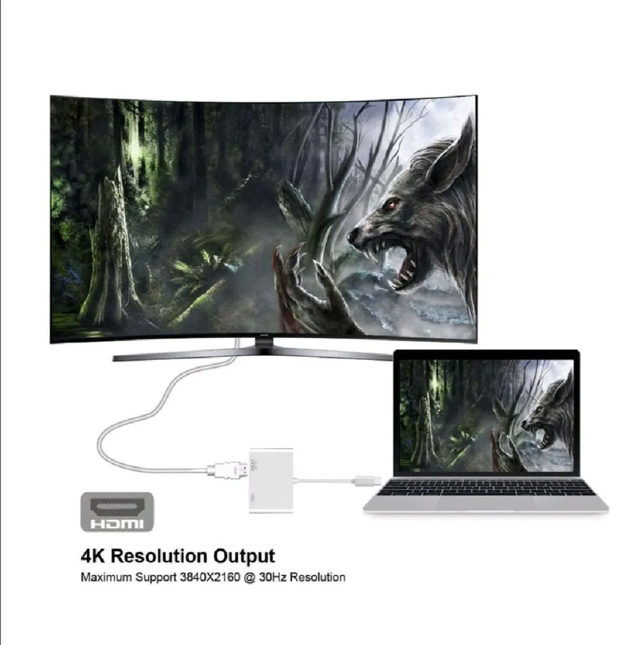 Adaptador USB-C para HDMI e VGA - Universal - Foto 2