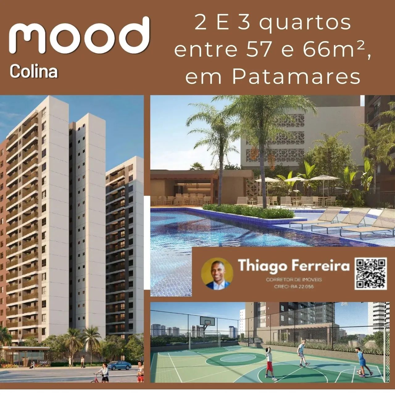 Mood Colina A, 2 E 3 Quartos Entre 57M² A 66M² E Uma Vaga De Garagem Em Patamares. 1VCHBEH