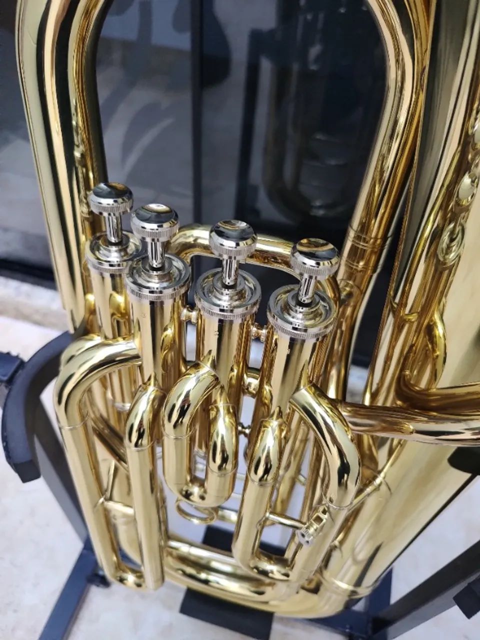 Euphonium Bombardino Harmonics HEU-1140L Sib 4 Pistos- Novo - Aceito trocas - Parcelo 18x - Foto 4