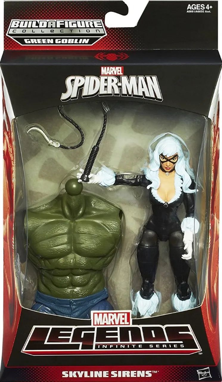 Figura de Ação Marvel Legends Skyline Sirens Black Cat com green