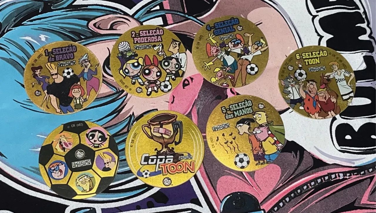 Copa Toon Ouro | 7 Tazos Ouro Copa Toon 