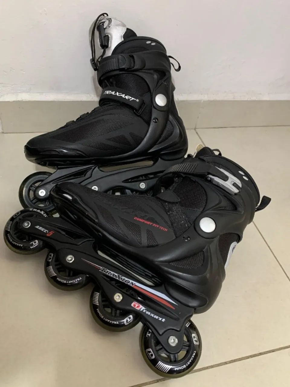 Patins Inline Traxart Traxion - N° 41/42 - NOVO, Usado Apenas 1x! Impecável! - Foto 3