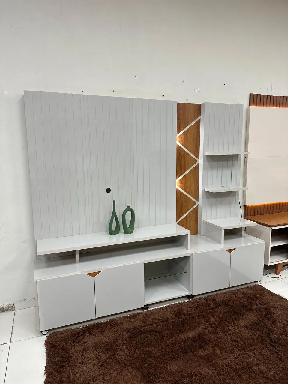 Home Cross com LED, Produzido em MDP e MDF, Apropriado para TV's de até 55 Polegadas; - Foto 4