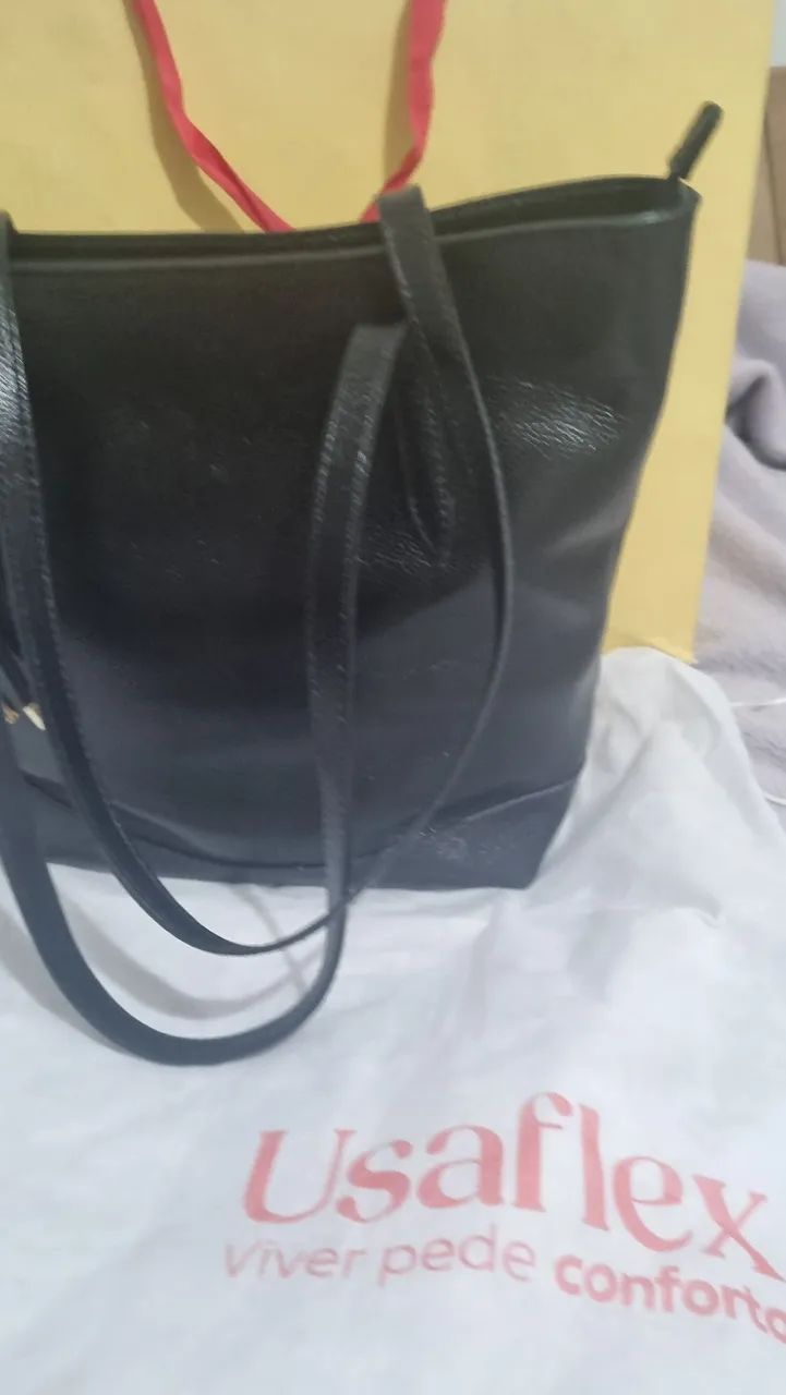 Bolsa de couro Usaflex elegante versátil  - Foto 3