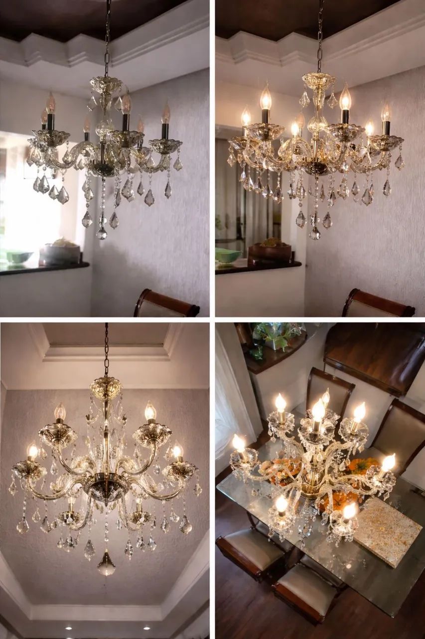 Lustre no cristal bronze 