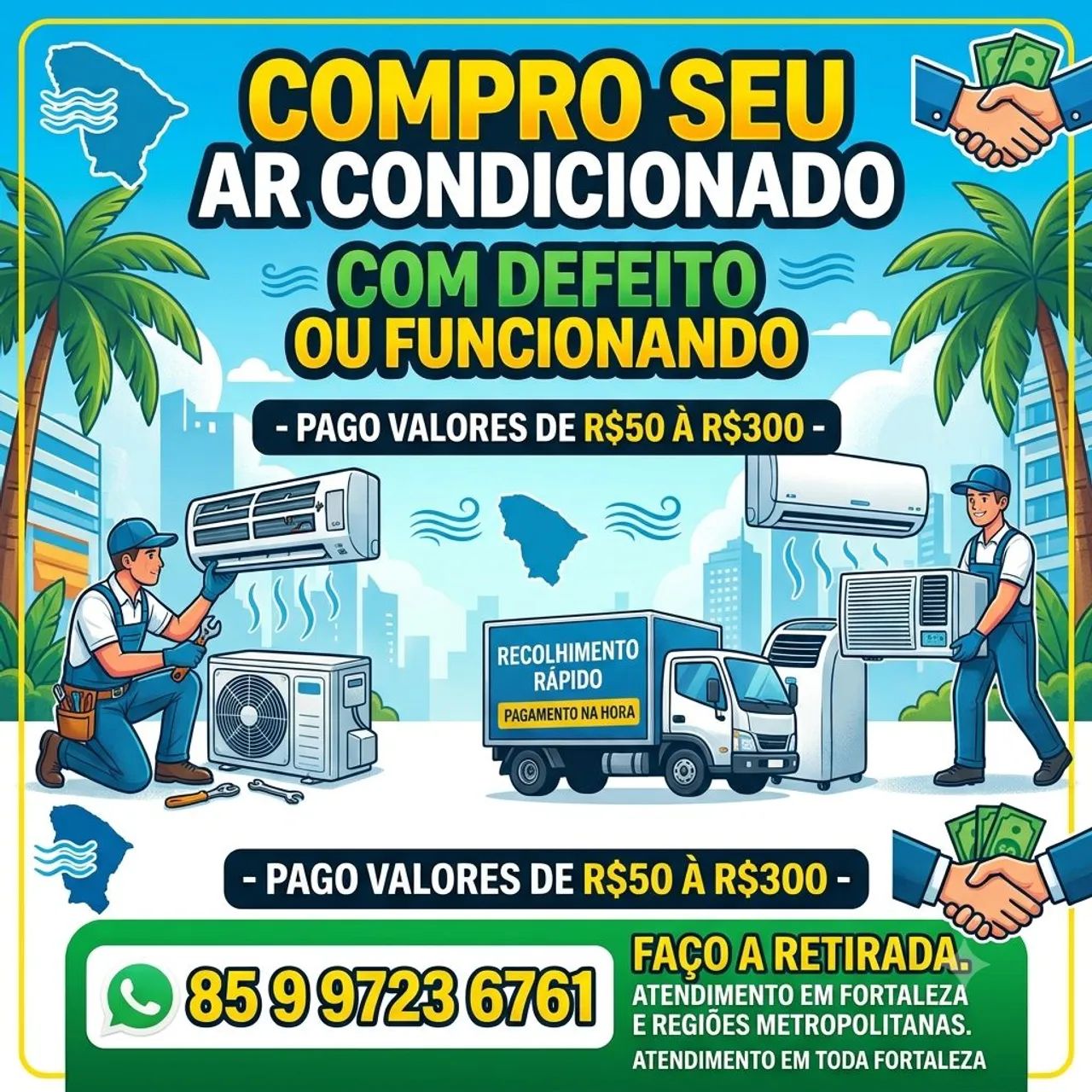 Ar condicionado com defeito ou funcionando 