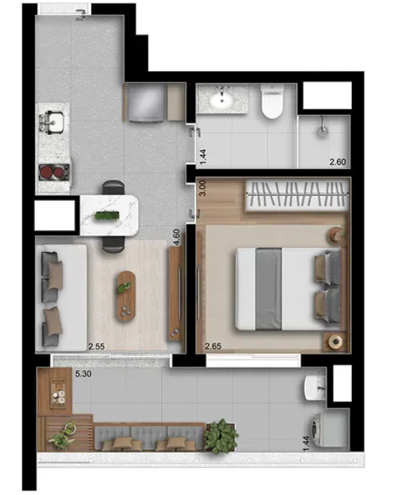 PLANTA 38m²