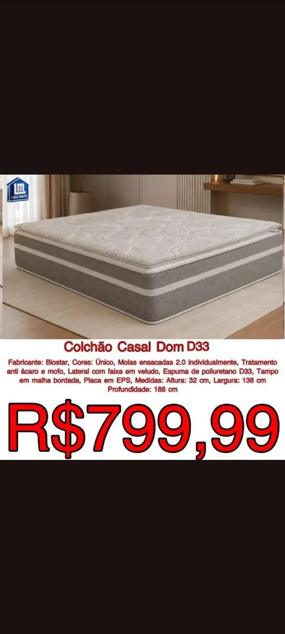 Colchão Casal Dom D33